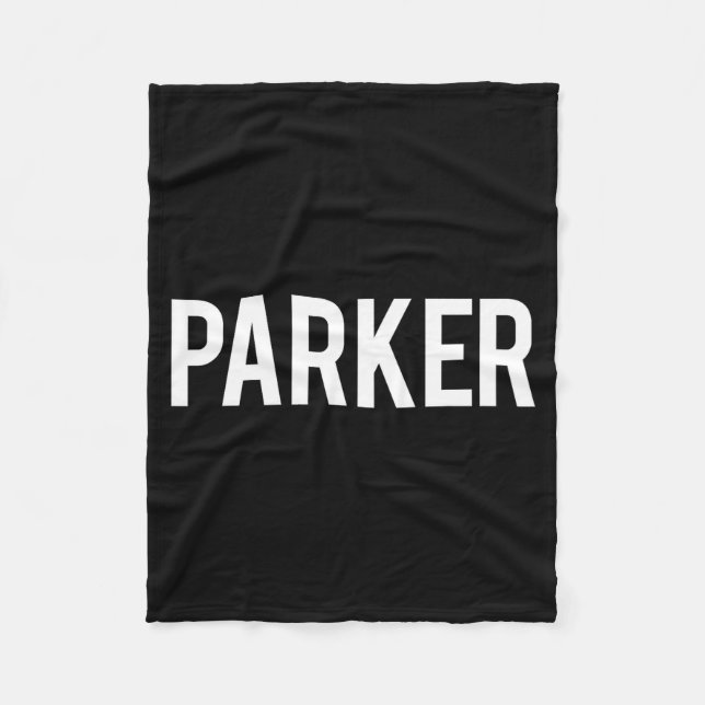 Parker - Cool New Funny Name Fan Gift Tee  Fleecefilt (Framsidan)