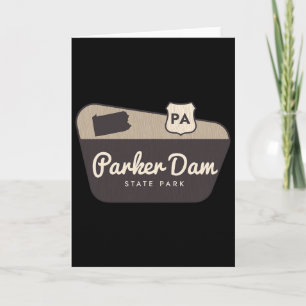 Parker Dam State Park Pennsylvania Välkomstskylt T Kort