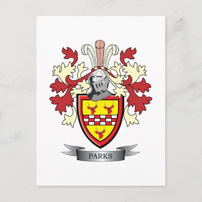 Parker Family Crest Jackar av Arm Vykort (Framsida)