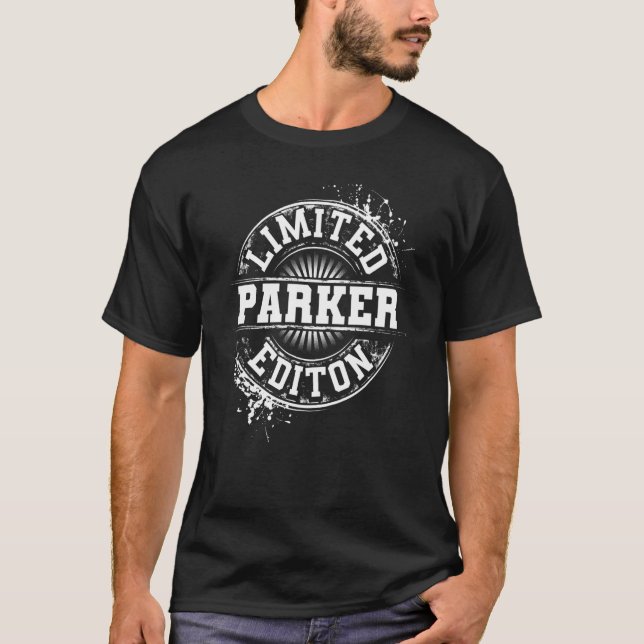 Parker Funny Surname Family Träd Birthday Reunion T Shirt (Framsida)