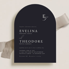 Parker Monogram bröllopsinbjudan Inbjudningar