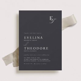 Parker Monogram bröllopsinbjudan Inbjudningar