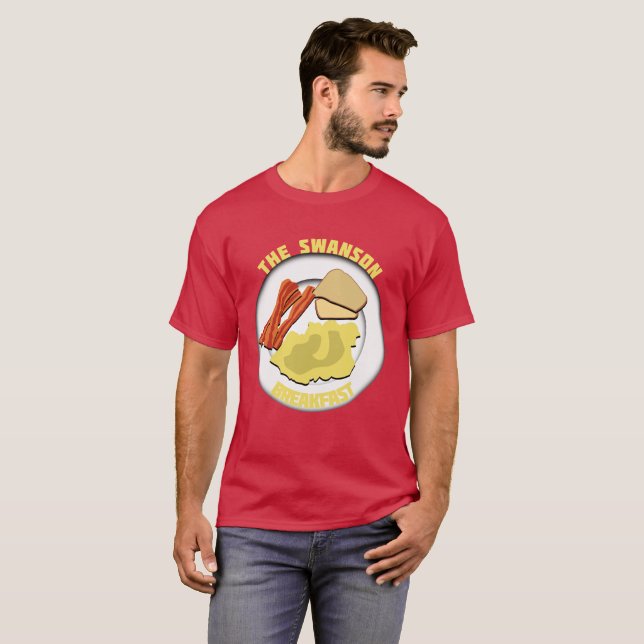 Parker och Rec | den Swanson frukosten T Shirt (Hel framsida)