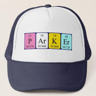 Parker periodisk bord namn hat keps