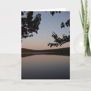 Parker Pond moonrise notecard Kort