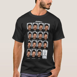 Parker & Recretion Många Ansikte av Ron Premium T Shirt