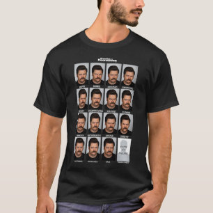 Parker & Recretion Många Ansikte av Ron Premium T Shirt