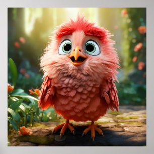 Parker - Röda kardinalChicken Poster