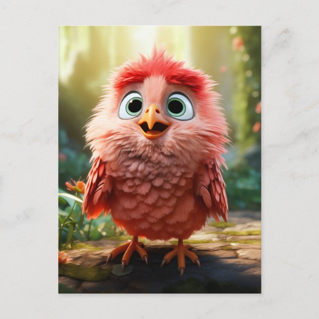 Parker - Röda kardinalChicken Vykort (Framsida)