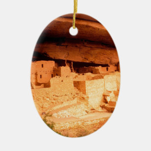 Parkera Anasazi fördärvar Mesa Verde Colorado Julgransprydnad Keramik