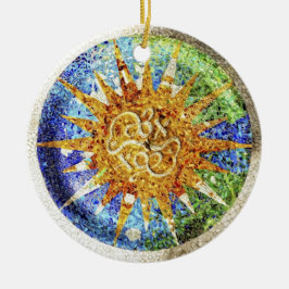 Parkera den Guell mosaikprydnaden Julgransprydnad Keramik
