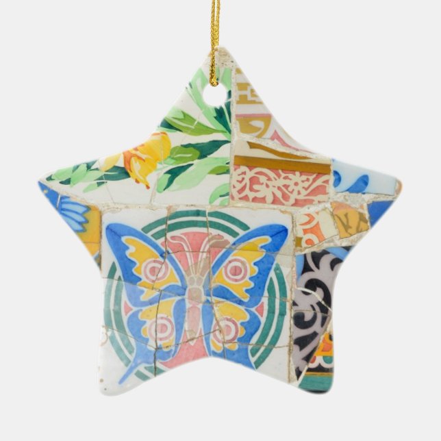 Parkera den Guell mosaikprydnaden Julgransprydnad Keramik (Framsidan)