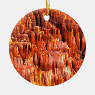 Parkera den HoodoosbildandeBryce kanjonen Utah Julgransprydnad Keramik