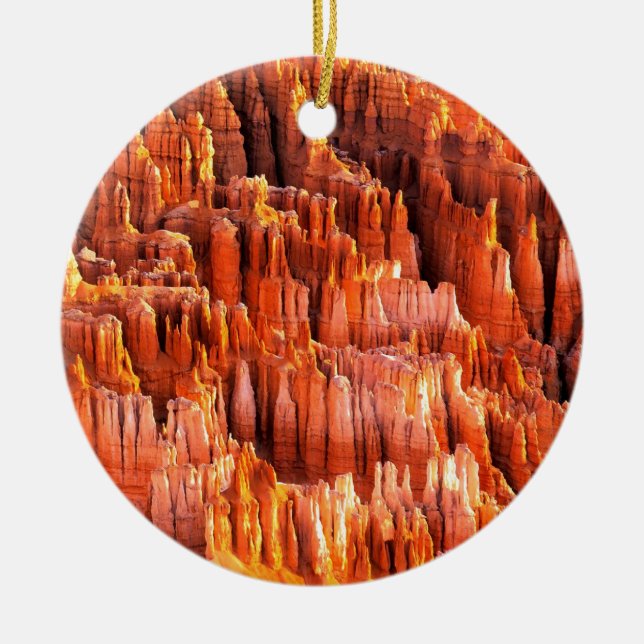 Parkera den HoodoosbildandeBryce kanjonen Utah Julgransprydnad Keramik (Framsidan)