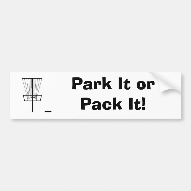 Parkera det eller packa det! bildekal (Framsidan)