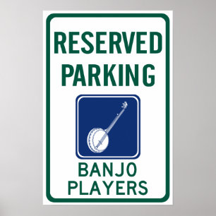 Parkera för Banjospelare Poster
