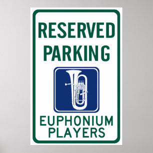 Parkera för Euphoniumspelare Poster