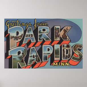 Parkera forar, Minnesota - stora brevplatser Poster