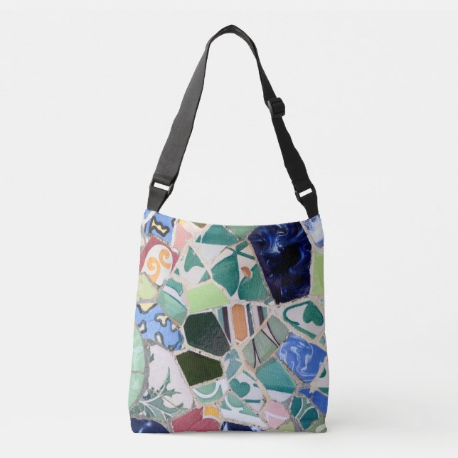 Parkera Guell mosaik Axelväska (Framsida)