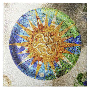 Parkera Guell mosaik belägger med tegel Kakelplatta