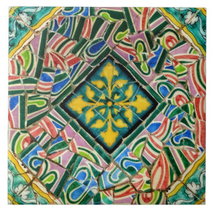 Parkera Guell mosaik Kakelplatta