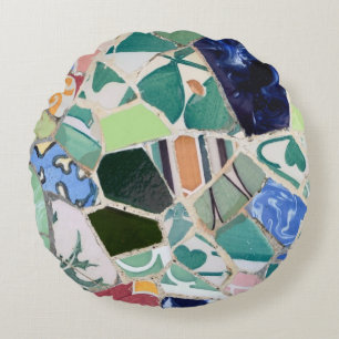 Parkera Guell mosaik Rund Kudde