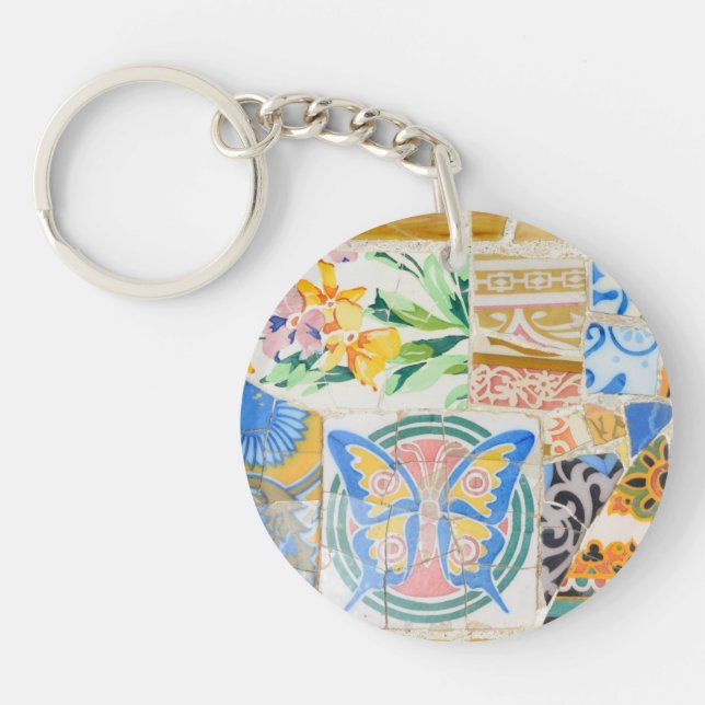 Parkera Guell mosaikkeychain (Framsidan)