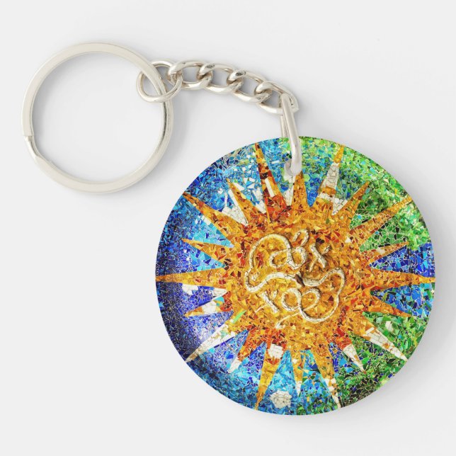 Parkera Guell mosaikkeychain (Framsidan)