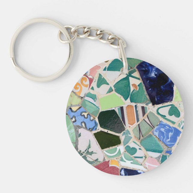 Parkera Guell mosaikkeychain (Framsidan)