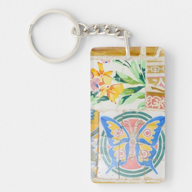 Parkera Guell mosaikkeychain (Framsidan)