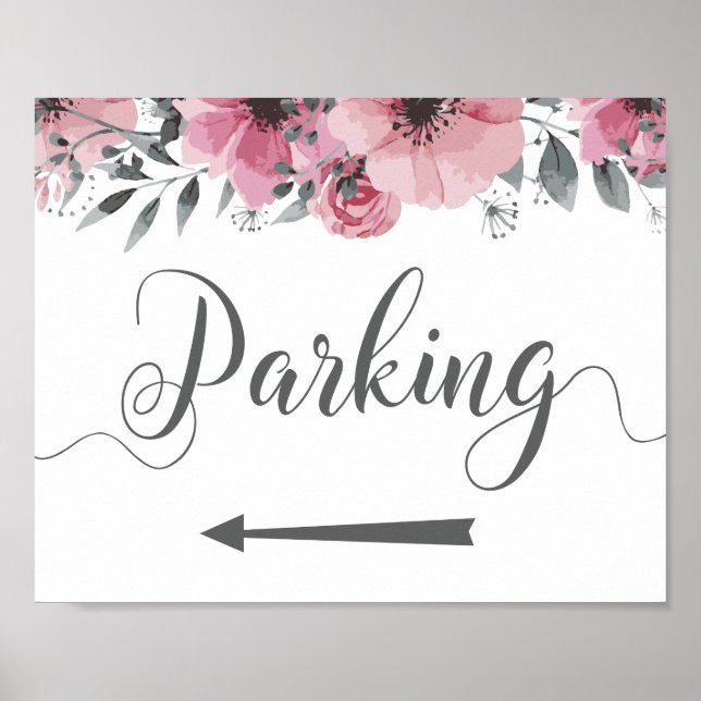 Parkera Lämnat piltecken Poster (Framsidan)