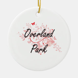 Parkera Overland Kansas City den konstnärliga Julgransprydnad Keramik