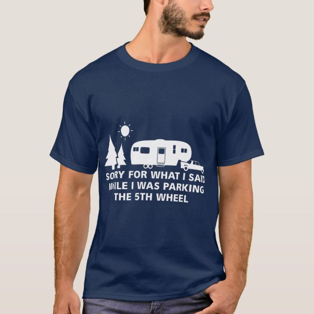 Parkera rörets 5:e hjulcamping-RV-gåva T Shirt (Framsida)