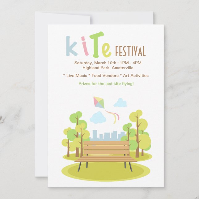 Parkera tar av planet inbjudan (Framsida)