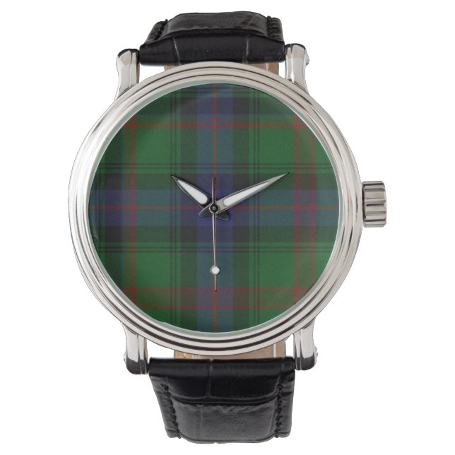 Parkera tartan grönt blue plaid armbandsur (Framsida)