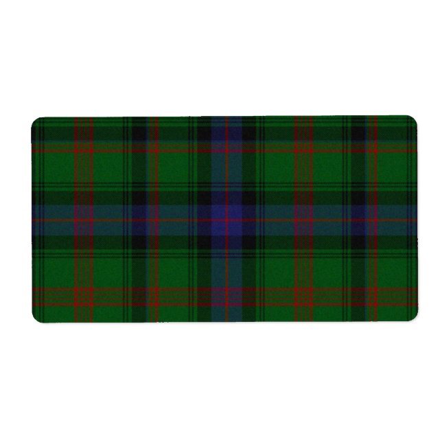 Parkera tartan grönt blue plaid fraktsedel (Framsidan)