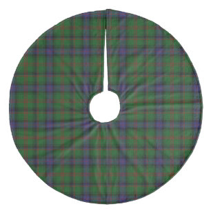 Parkera tartan grönt blue plaid julgransmatta fleece