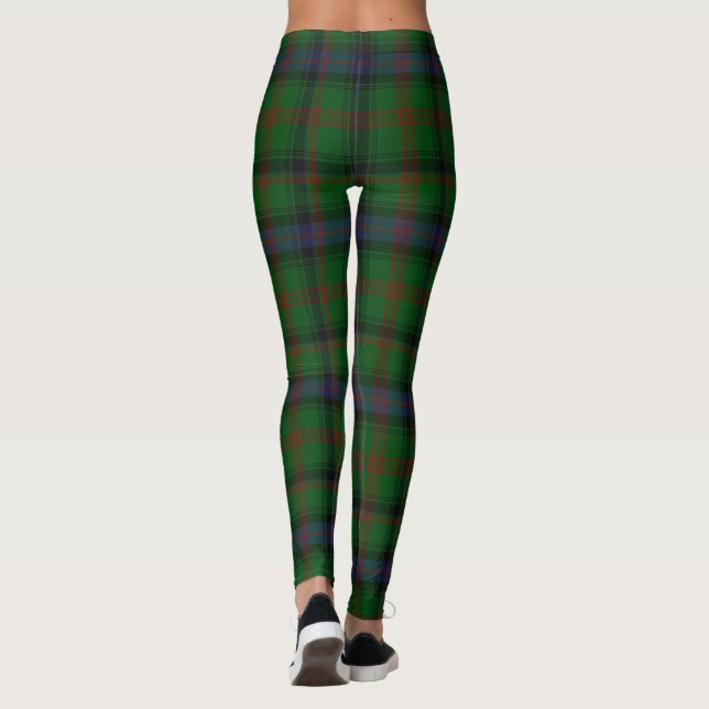Parkera tartan grönt blue plaid leggings (Baksida)