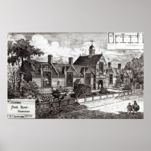 Parkera vägen, Hampstead, från 'byggnadnews'na Poster