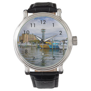 Parkerad Boats Destin Florida Harbour Wrist Watch Armbandsur