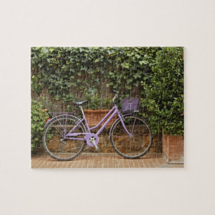 Parkerad cykel, Pienza, Italien, Toscana Pussel