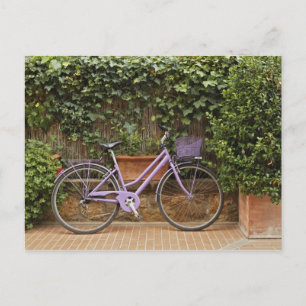 Parkerad cykel, Pienza, Italien, Toscana Vykort