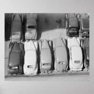Parkering, 1940. Vintagefoto Poster