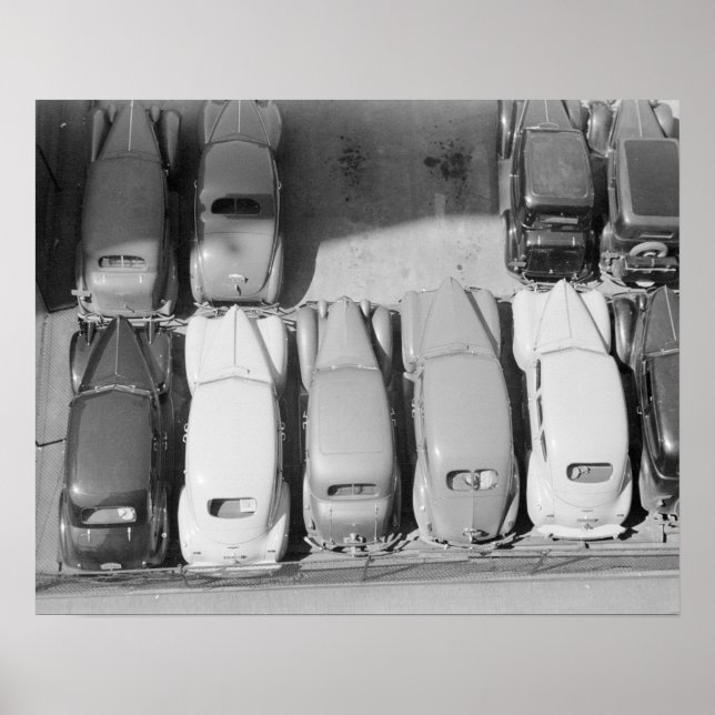 Parkering, 1940. Vintagefoto Poster (Framsidan)