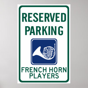Parkering av fransk Horn Players Poster