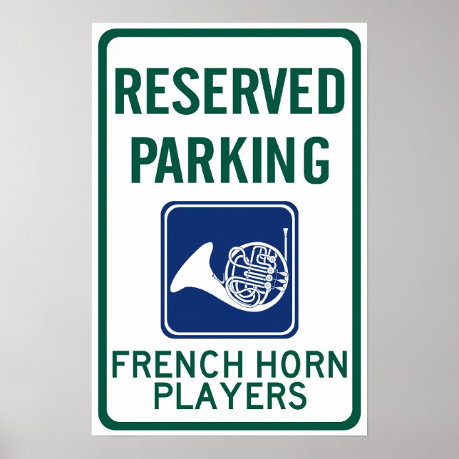 Parkering av fransk Horn Players Poster (Framsidan)
