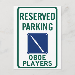 Parkering av Oboe-spelare Vykort