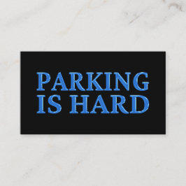 Parkeringen är svår, felaktig parsning blå visitkort