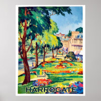 Parkeringsplats i kurorten Harrogate, North Yorksh
