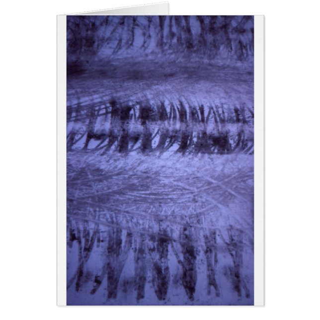 Parkeringsplatsmönster efter snö hälsningskort (Framsidan)